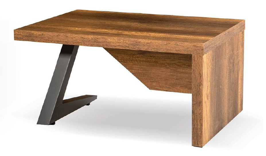 OSCAR Z Coffee Table 90cm Oak/Grey – Rectangular Living Room or Office Table with 45cm Height, Durable Particle Board Structure, Compact Modern Design