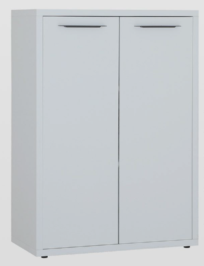 DISEGNO Storage Unit in Walnut/Grey – 82 cm Length x 36 cm Depth x 112 cm Height, White Color Family, 29 kg