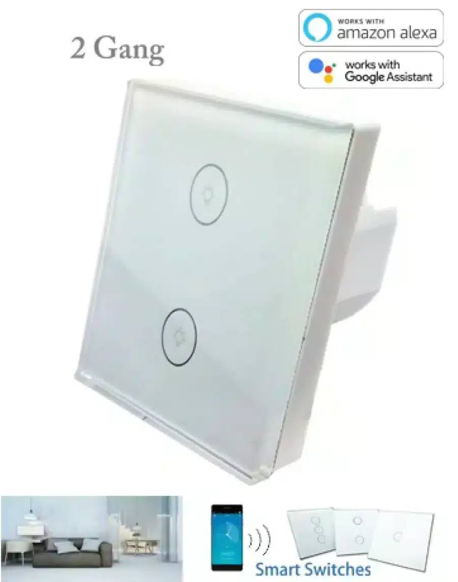Smart Wi-Fi 2-Gang Light Switch – Dual Control for Smarter Home Lighting