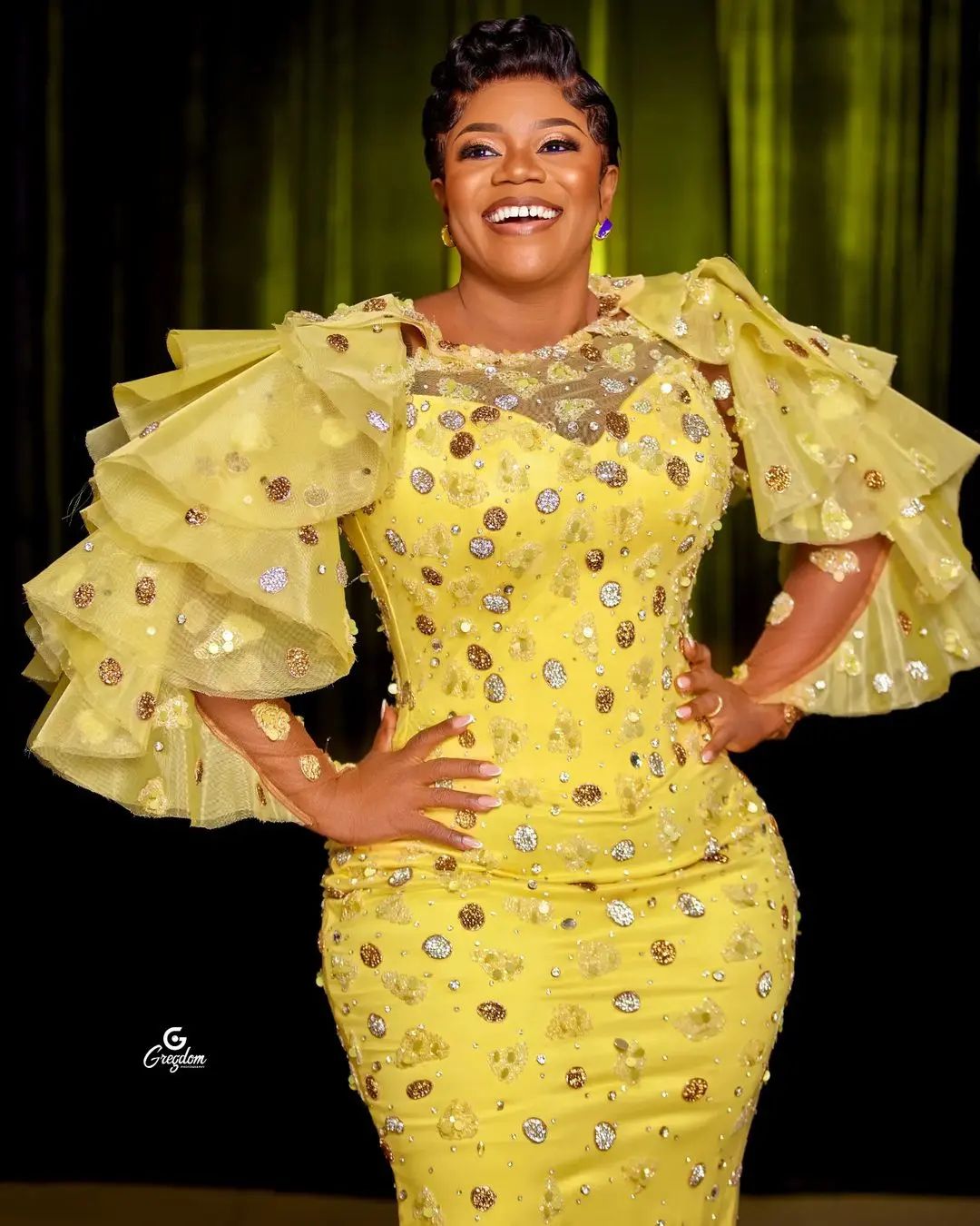 Joyous Yellow Dress by Amoasi Official