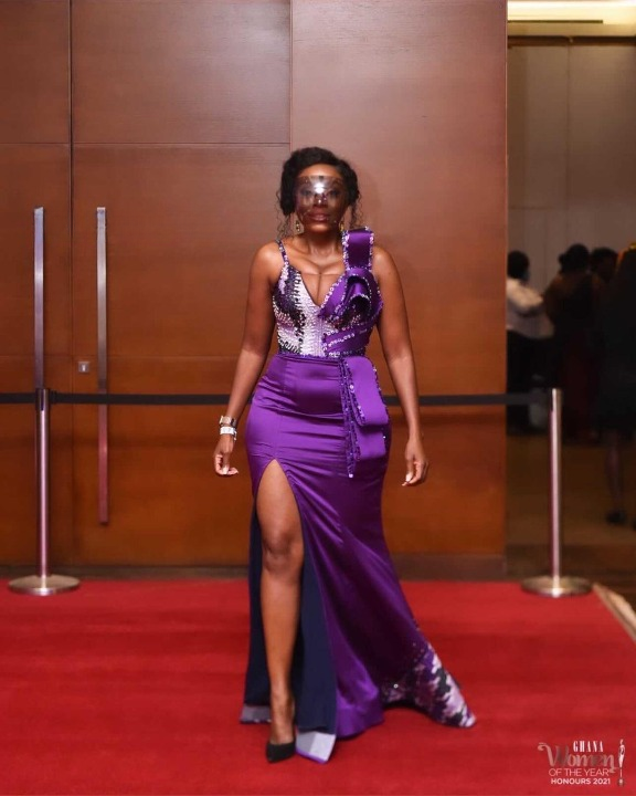 Royal Elegance: Beaded Kente and Silk Satin Gown by Amoasi Official
