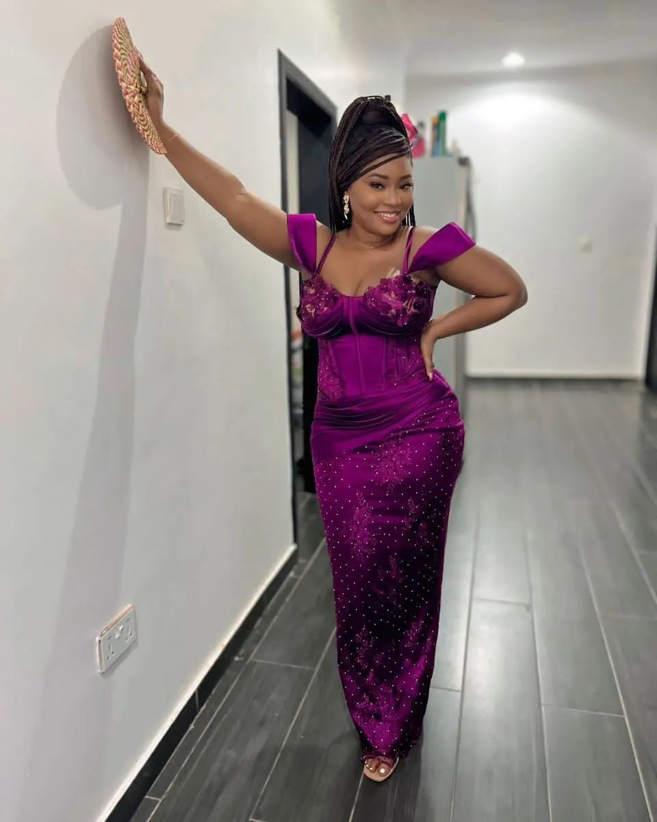 Midnight Elegance: Dresses in Purple by Amoasi Official