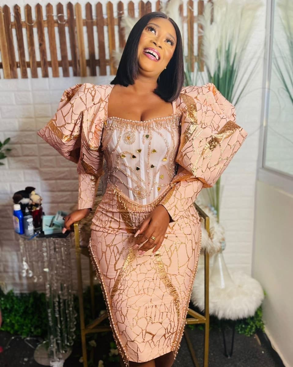 Exaggerated Sleeve Brocade Elegance by Amoasi Official