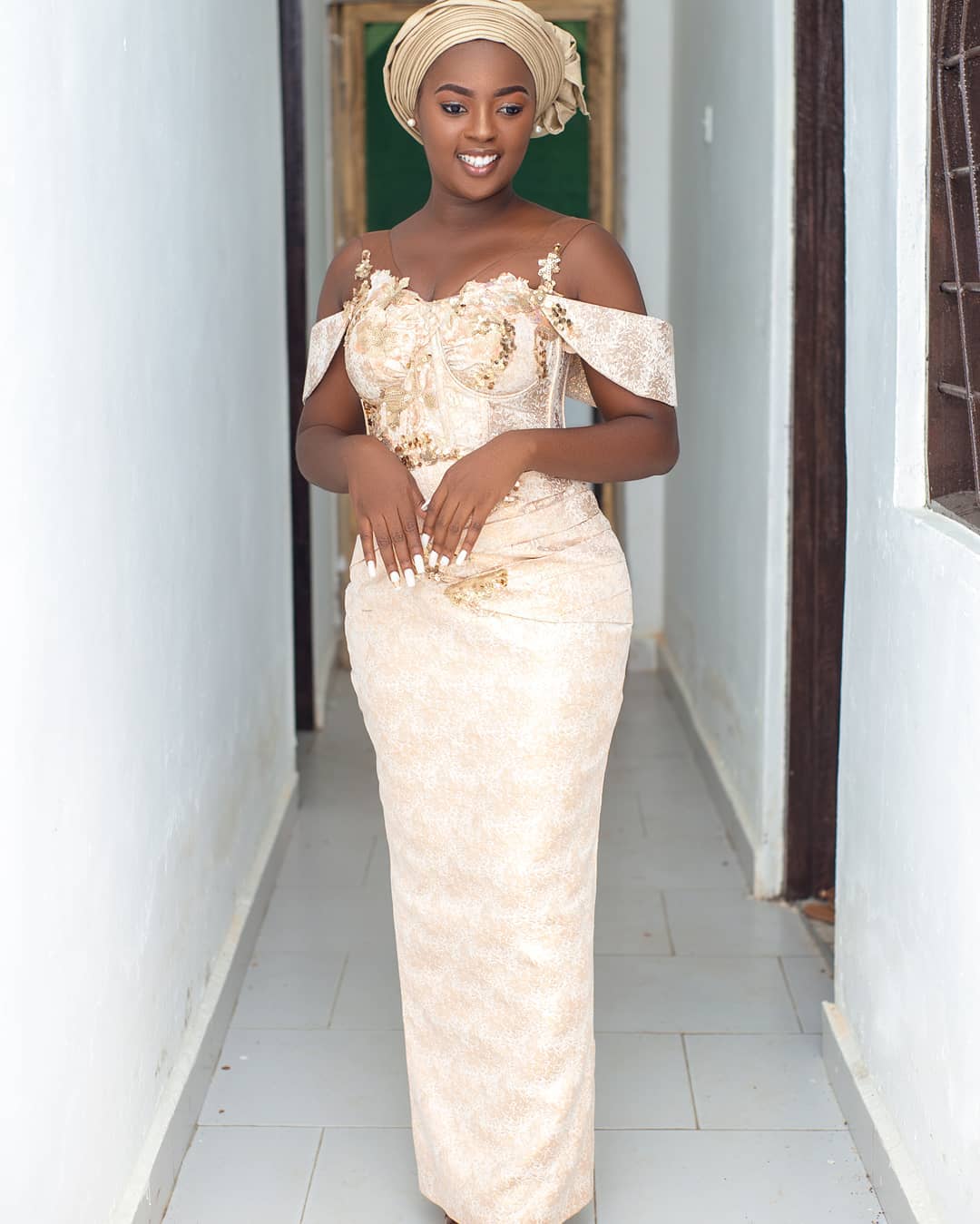 Brocade Corset Dress: Stunning Ensemble by Amoasi Official