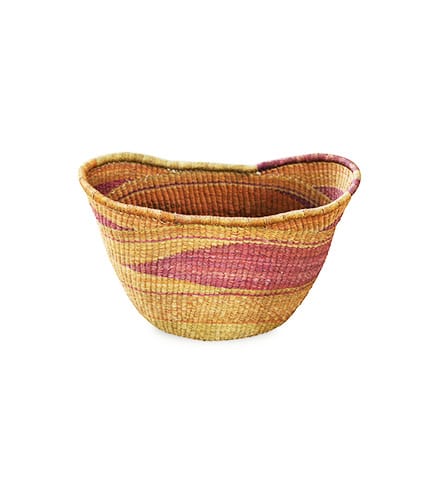 Multicolored Traditional Weave Storage Basket