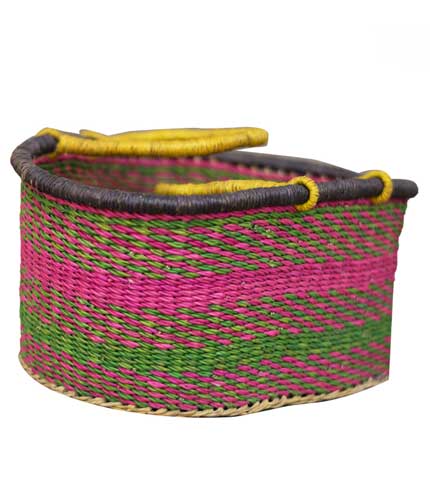 Classic Pink Woven Utility Basket