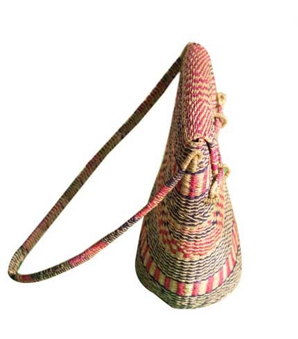 Multicoloured Hand Woven Straw Ladies Purse - Stylish Final Touch, Eco-Friendly