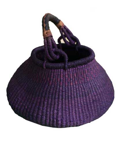 Royal Purple Hand-Woven Basket