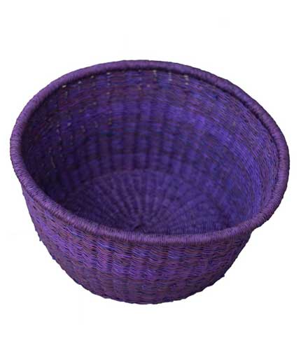 Deep Purple Woven Storage Basket