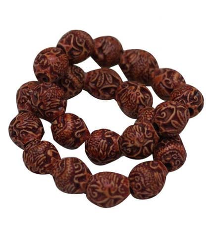 Brown African Beaded Bracelet - Unisex Royal Design, Traditional Craftsmanship