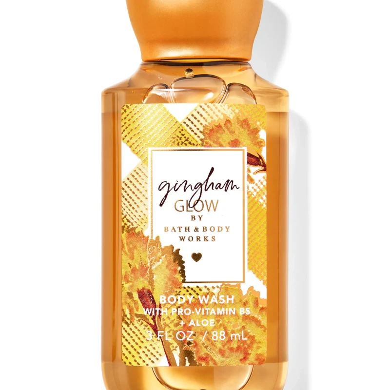 Bath & Body Works Gingham Glow Travel Body Wash - Radiant Golden Cleanse