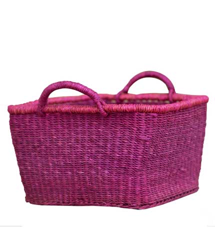 Violet Rectangular Woven Basket