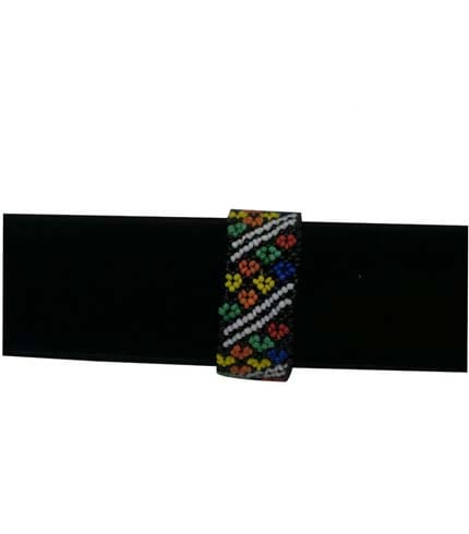 Multicoloured African Beaded Bracelet - Unisex Vibrant Pattern, Royal Design