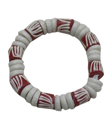 White African Beaded Bracelet - Unisex Crisp & Clean, Royal Design