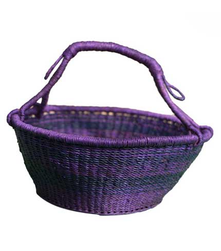 Violet Classic Hand-Woven Basket