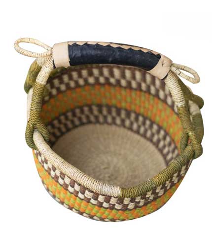 Yellow and Brown Earth Tone Basket