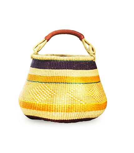 Yellow Circular Shopping Basket