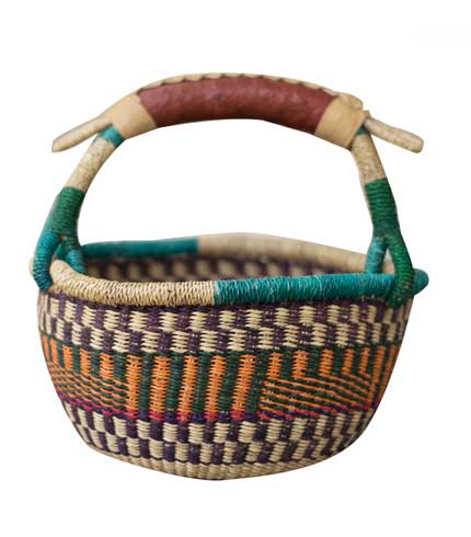 Golden Yellow Hand-Woven Basket
