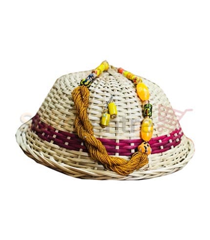 Orange Beaded Necklace and Earrings Set - Energetic Jewelry Combo