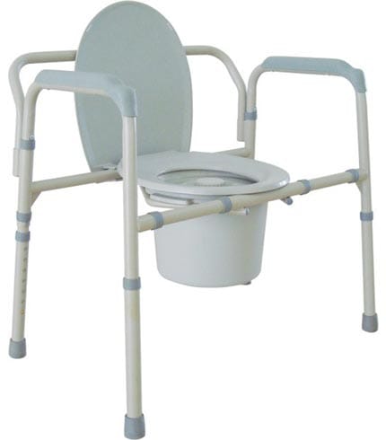 Bariatric Folding Commode with Adjustable Height