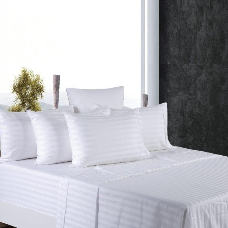 Luxury 6-Piece King Size Cotton Striped Bed Sheet Set - 400 Thread Count, 100% Egyptian Cotton