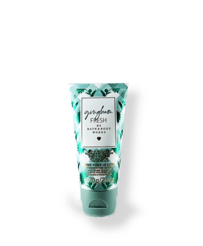 Bath & Body Works Gingham Fresh Mini Body Cream - Travel Size Moisturizer