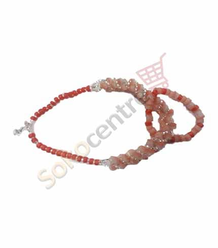 Pink Beaded Jewelry Set - Necklace & Bracelet Combo