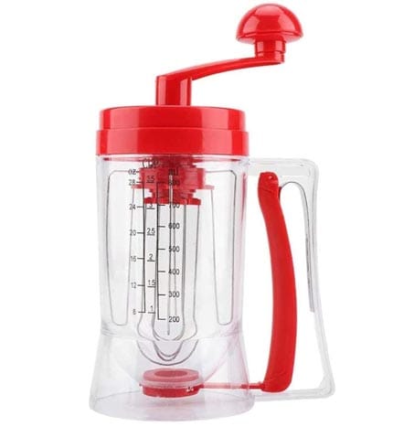 Manual Pancake & Cupcake Dispenser - Handheld Batter Mixer & Blender Tool