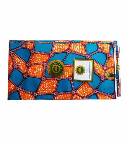 President Holland Orange & Blue African Print - Contrast Fabric Collection