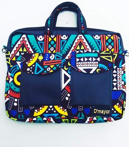 Multicoloured African Print Laptop Bag - Patterned Multifunctional Bag, Unisex Design