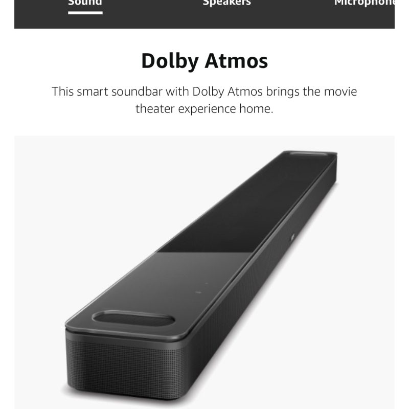 Bose Smart Soundbar 900 - Dolby Atmos with Alexa Built-In [Black]