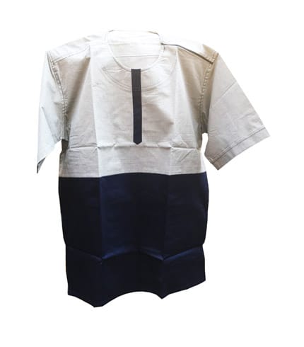 Black & Cream African Print Shirt - Sophisticated Contrast