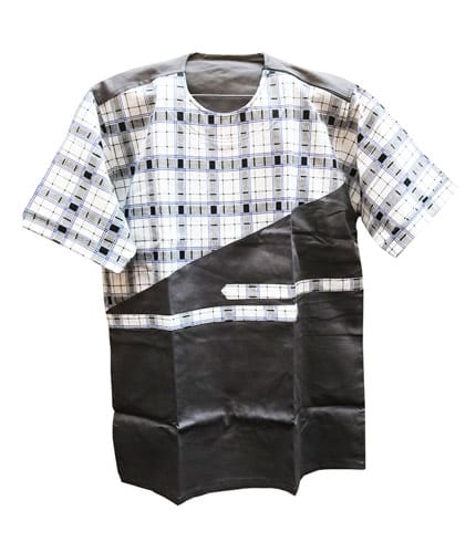 Black Patterned African Shirt - Modern Tribal Design