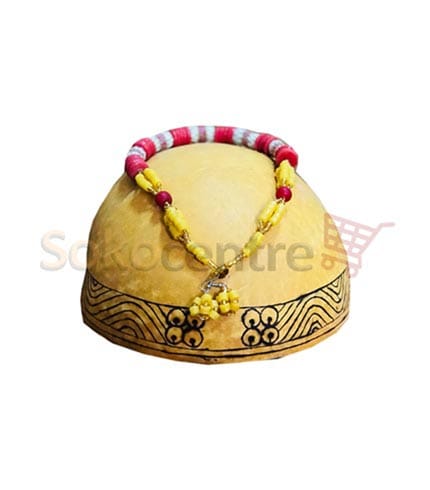 Red Beaded Necklace & Earrings Set - Coordinated African Accessories