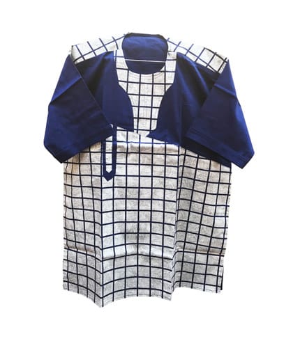 Blue Checkered African Shirt - Classic Pattern Revival