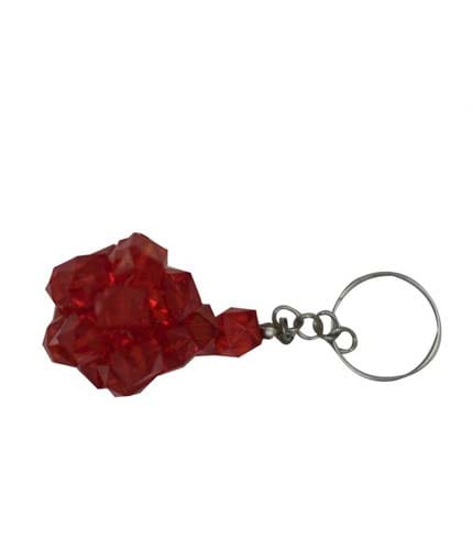 Red Beaded Keyholder - Functional Cultural Accessory