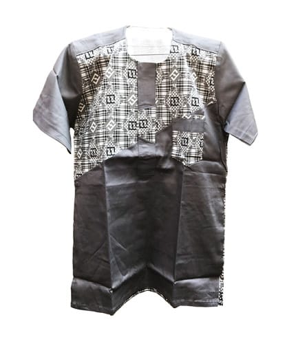 Grey Tone African Shirt - Modern Minimalist