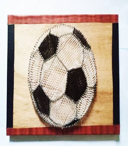 Soccer Ball String Art - Sporty Wall Hanging for Fans