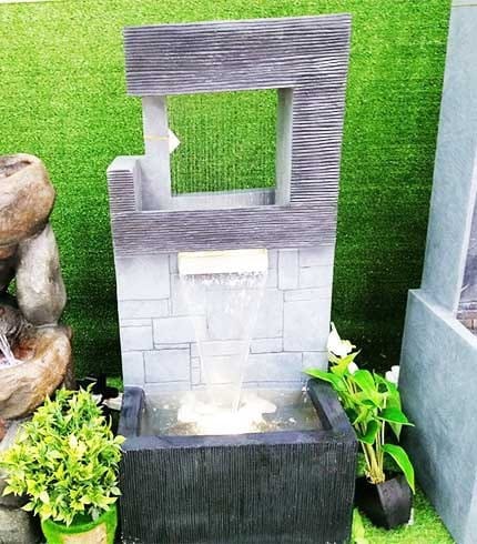 'G' Design Standing Water Fountain - Fiberglass Outdoor Waterfall