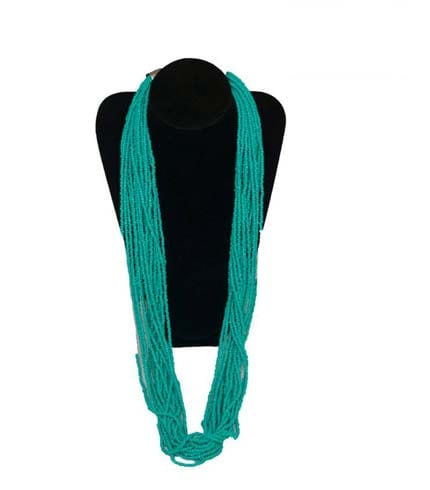 Sea Blue Beaded Necklace - Ocean-Inspired Cultural Accessory