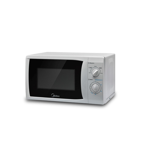 Midea 20L Grill Microwave - Silver, 8 Auto Menus, Child Safety Lock