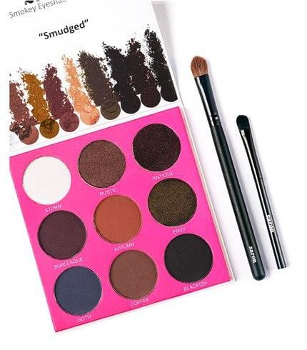 Zaron 9-Color Eyeshadow Palette - Shimmer & Matte Textures, Highly Pigmented