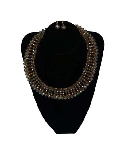 AY Collection Sterling Silver Beaded Statement Necklace