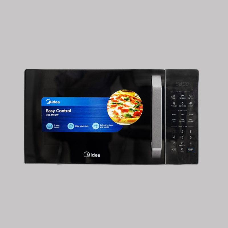 Midea 30L Grill Microwave Oven - 900W, 5 Power Levels, Safety Lock