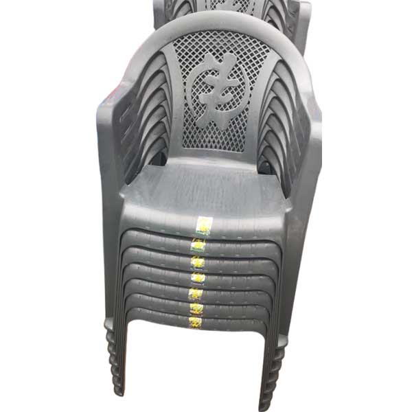 Gye Nyame Plastic Armchair - Weather-Resistant, Stackable Poolside Chair