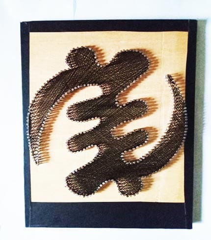 Gye Nyame String Art - Adinkra Symbol Wall Decor for Home & Office