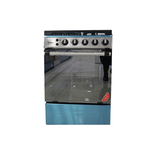 Midea 4-Burner Gas Cooker - Silver, 60x60cm with Grill