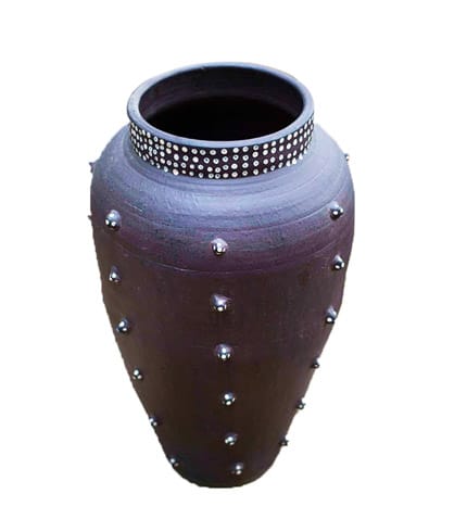 Kpando Dotted Design Flowerpot - Decorative Glossy Planter