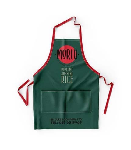 Morlu Green Apron - Adjustable, 100% Cotton Canvas, Thickened Material