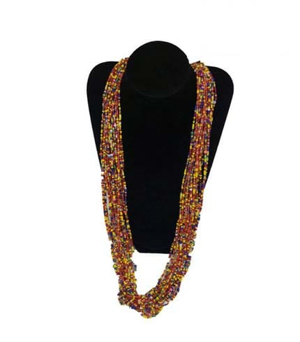 AY Collection Multicolored Beaded Artisan Necklace